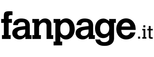 Logo nero di Fanpage.it in caratteri serif su sfondo trasparente